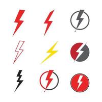 Lightning set logo vector illustrationLightning set logo vector illustration