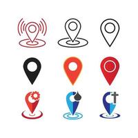 Location point Logo template vector icon illustration design