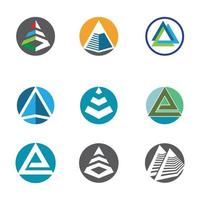 Futuristic Triangle Chain logo design inspiration vector