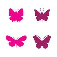 diseño de icono de vector de logotipo de mariposa de belleza