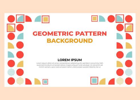 abstract colorful geometric pattern background template vector