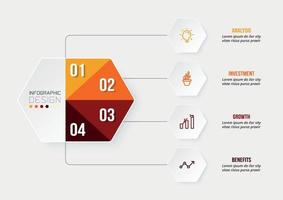 Business concept infographic template with diagram. vector