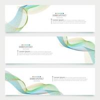 abstract banner wave set design template. vector