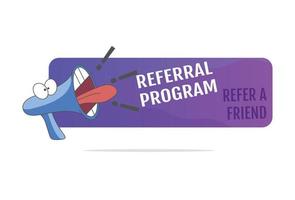 People making money from referral. Refer a friend or Referral marketing concept vector