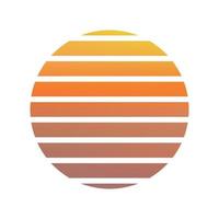 Design of Sunset striped backdrop. vector