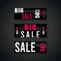 Big sale labels set vector