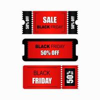 Flat black friday labels collection vector