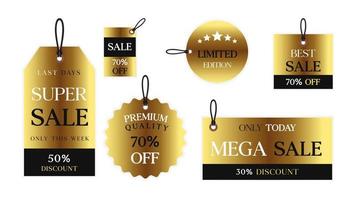 Big sale labels set on white background vector