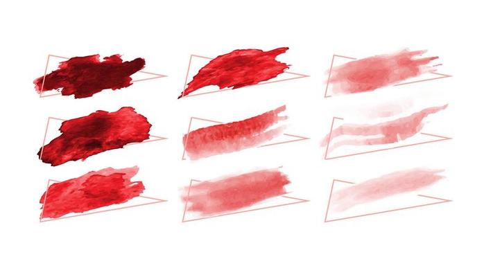 Set of watercolor brushes