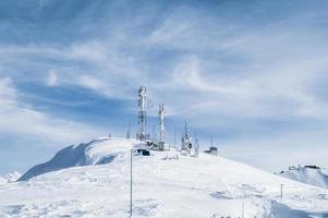 montañas nevadas de krasnaya polyana foto