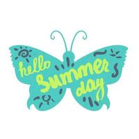 Hello Summer Lettering vector