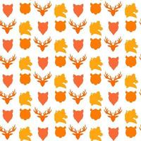 Wildlife seamless pattern vector