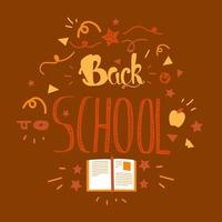 Back To School Lettering vector