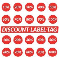 Discount Label Sticker Design Vector