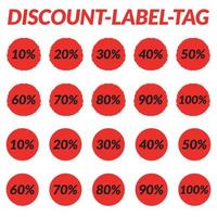 Discount Offer sticker Design Vector