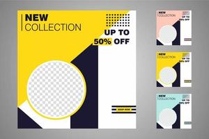Suitable for social media posts templates and web or internet ads. vector