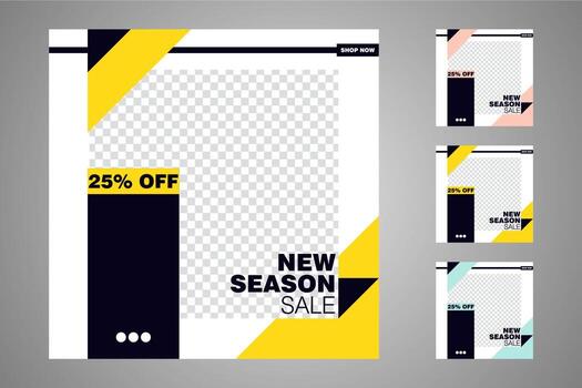 adecuado para plantillas de publicaciones en redes sociales y anuncios web o de Internet. vector