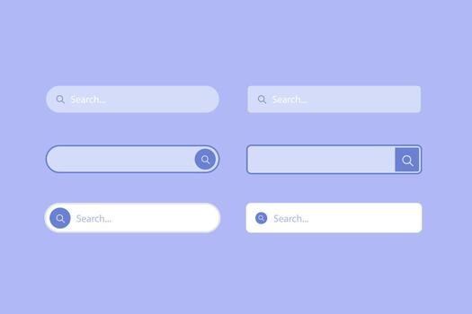 Search Bar for ui, design and web site. Search Address and navigation bar icon. Collection of search form templates for websites vector