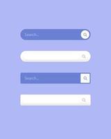 Search Bar for ui, design and web site. Search Address and navigation bar icon. Collection of search form templates for websites vector