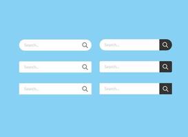 Search Bar for ui, design and web site. Search Address and navigation bar icon. Collection of search form templates for websites vector