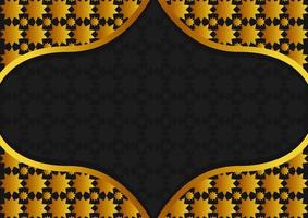 patrón árabe con degradado de color dorado 8 vector