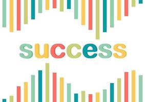 background with success theme vector