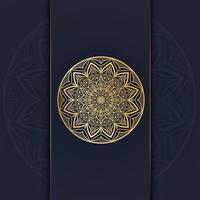 diseño de mandala de fondo de lujo en color dorado vector gratuito