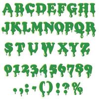 Slime alphabet isolated on white background