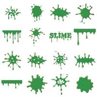 Green slime set collection vector