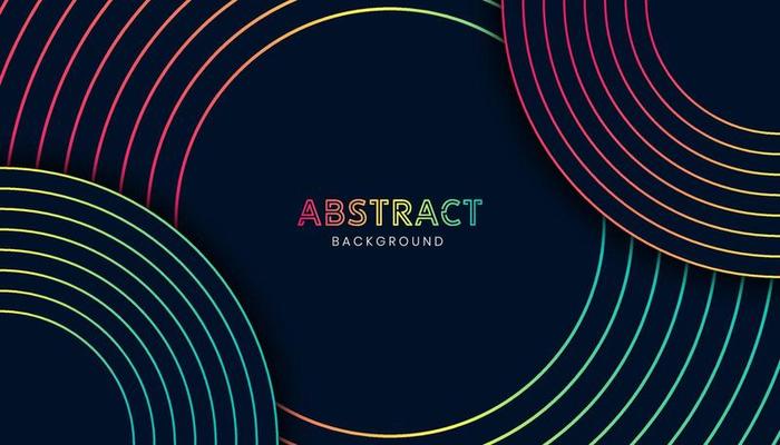 Abstract background with gradient colored circular lines