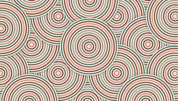 Abstract background with circular lines in retro color vector
