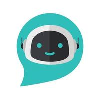Signo de bot de chat de robot para el concepto de servicio de soporte