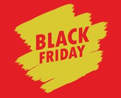 Black Friday Design Vector Holiday illustration advertising 29 November Red And Yellow abstract Sale