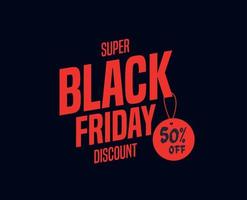 Design Black Friday day 29 November Holiday abstract Vector Sale advertising Red illustration with Black background