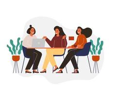 Office discussion people illustration. vector