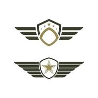 army falcon wing badge icon vector illustration