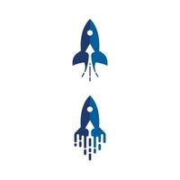 Rocket Vector icon design illustration Template