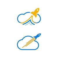 Rocket Vector icon design illustration Template