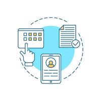 Account login line icon. New user register vector