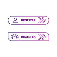 Account login line icon. New user register vector