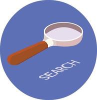 Search icon isometric with flat background. vector