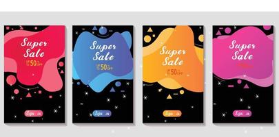 Set of banner templates, Dynamic style banner design. vector