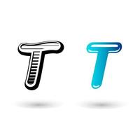 Cute Letter T Typography Design vector