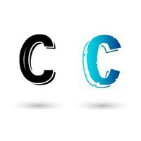 Beautiful Cartoon Letter C Typography vector