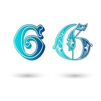 Decorative Celtic Letter G Typography vector