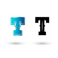 Elegant Western Letter T Typography Design vector