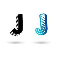 Modern Comic Letter J Design vector