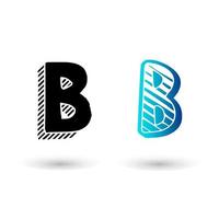 Modern Comic Letter B Design vector