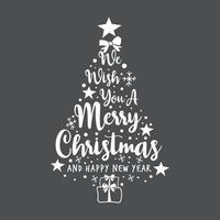 Merry Christmas Happy New Year Black Gold vector