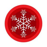 Snowflake Circle Label vector